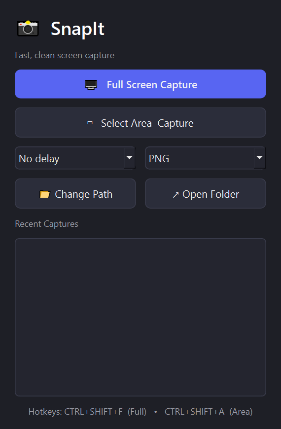 SnapIt dashboard